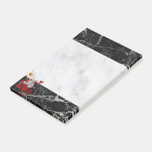 Post-it Notes Witte & Zwarte Marmeren Teddybeer (Schuin)