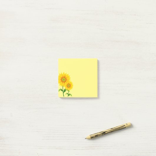 Post-it-Notes-zonnebloemen Post-it® Notes (Op bureau)