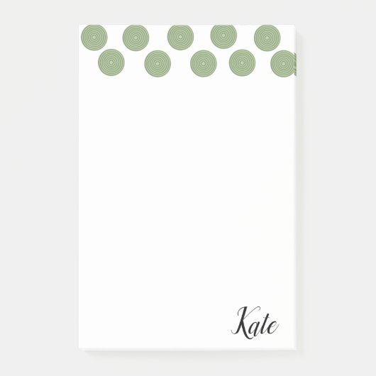 Post-it Notities Groene Cirkels Post-it® Notes (Voorkant)