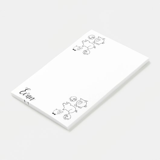Post-it Notities Kleurvarkens en lammeren Post-it® Notes (Schuin)