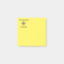 Post-it notities met de naam van uw boot