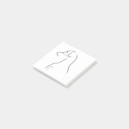 Post-it-notities - Natuurlijke gezochte lijnkunst Post-it® Notes (Schuin)