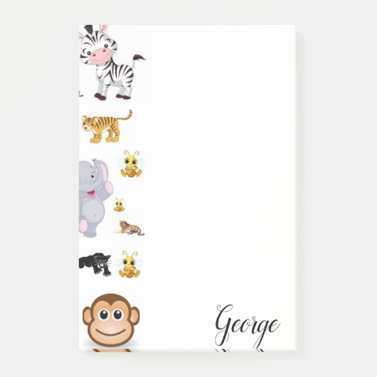Post-it Notities Olifant Tijger Aap Post-it® Notes (Voorkant)