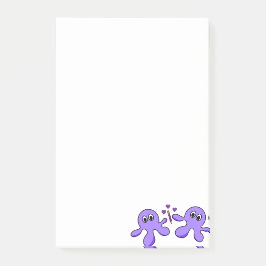 Post-it Notities Paarse Octopus Post-it® Notes (Voorkant)