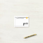 Post-it-notities van de spraakpatholoog post-it® notes (Op bureau)