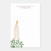 Post-it® Notre-Dame de Fatima et roses blanches (Devant)