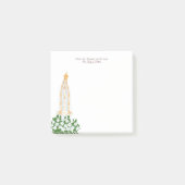 Post-it® Notre-Dame de Fatima et roses blanches (Devant)