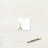 Post-it® Notre-Dame de Fatima et roses blanches (Sur un bureau)
