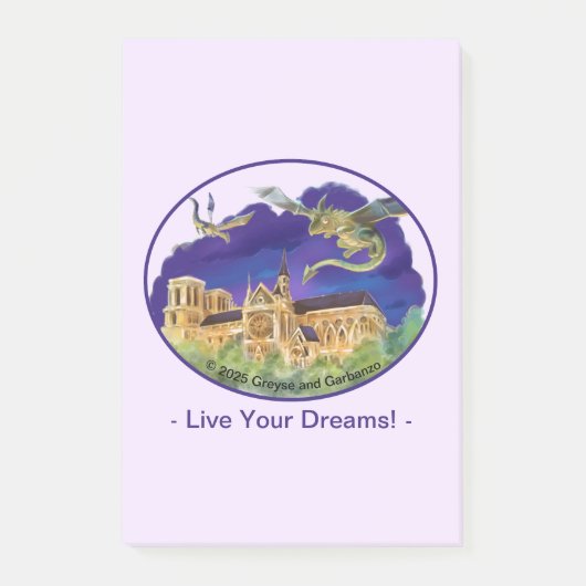 Post-it® Notre Dame Notes 4" x 6" - Dreams (Devant)