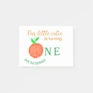 Post-it® Notre petite orange mignonne anniversaire fruit d'