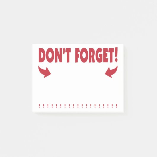 Post-it® N'oubliez pas l'attention obtenant le rappel (Devant)