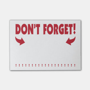 Post-it® N'oubliez pas l'attention obtenant le rappel