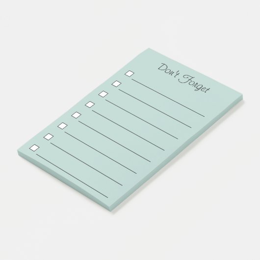 Post-it® N'oubliez pas les notes de post-it (Incliné)