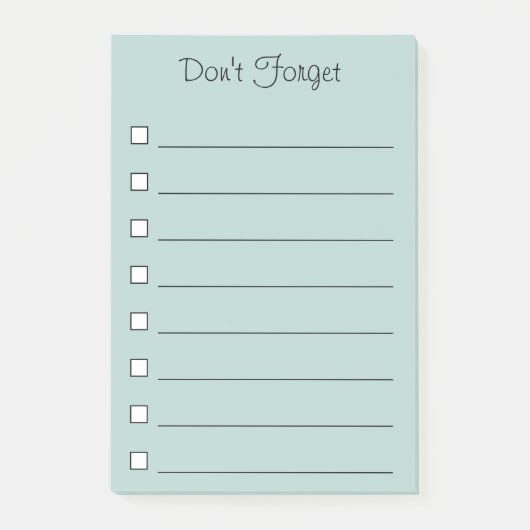 Post-it® N'oubliez pas les notes de post-it (Devant)