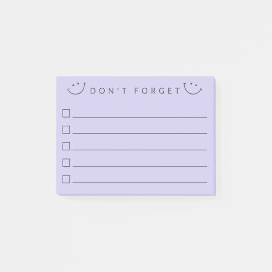 Post-it® N'oubliez pas les sourires (Devant)