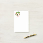 Post-it® Nounours de la Saint-Patrick en Post it Teddy Bear (Sur un bureau)