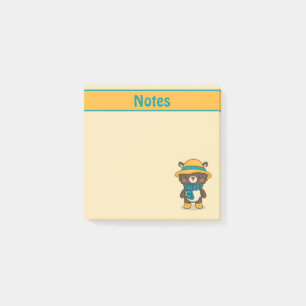 Post-it® Nounours d'ours mignon en chapeau