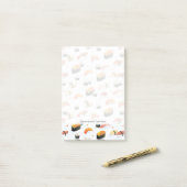 Post-it® Nourriture japonaise : Motif de sushi (Sur un bureau)