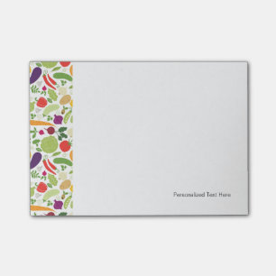 Post-it® Nourriture sur un arrière - plan blanc