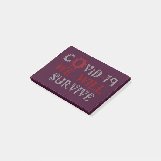 Post-it® Nous survivrons à COVID-19 - Force et résilience (Incliné)