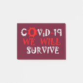 Post-it® Nous survivrons à COVID-19 - Force et résilience (Devant)