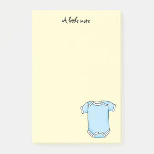 Post-it® nouveau baby shower bleu mignon de tissu de bébé