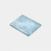 Post-it® Nouveau Mariage Favor Merci Chalkboard Blue Pastel (Incliné)