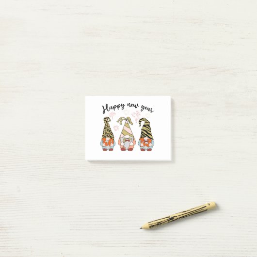 Post-it® Nouvel An Gnomies | Nouvel An 2023 | Bonne année (Sur un bureau)