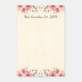 Post-it® Nouvel est de grand-maman. Frontière assez florale