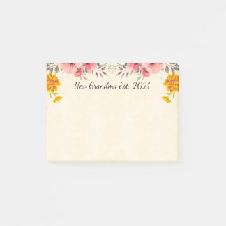 Post-it® Nouvelle grand-mère est. Frontière florale décorat