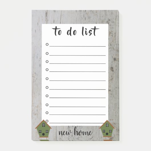 Post-it® Nouvelle volière mobile à la maison de bois de (Devant)