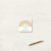 Post-it® Nuage arc-en-ciel pastel Mignon (Sur un bureau)