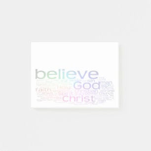 Post-it® nuage de mots chrétiens