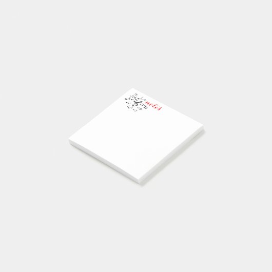 Post-it® Nuage de notes de musique drôle (Incliné)