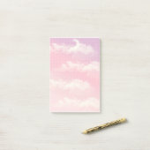 Post-it® nuage esthétique ciel pastel étoile lumière croiss (Sur un bureau)