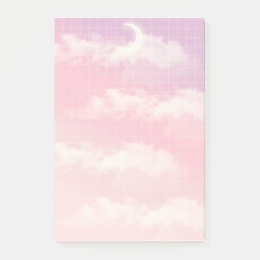 Post-it® nuage esthétique ciel pastel étoile lumière croiss (Devant)
