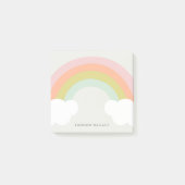 Post-it® Nuage Mignon Arc-en-ciel Pastel (Devant)
