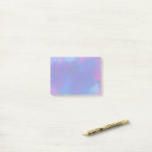 Post-it® Nuages Abstraits en violet rose et bleu (Sur un bureau)