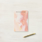 Post-it® Nuages d'orange d'aquarelle (Sur un bureau)