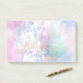 Post-it® Nuages et étoiles de rêve Personnalisés (Sur un bureau)