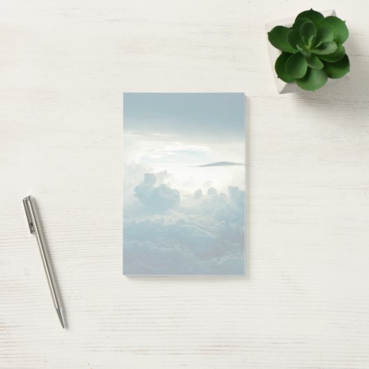 Post-it® Nuages Fluffeux Foncé Vue aérienne (Bureau)