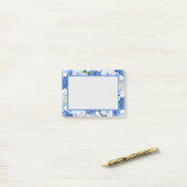 Post-it® Nuances de fleurs bleues (Sur un bureau)