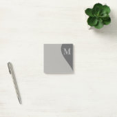 Post-it® Nuances de gris avec monogramme (Bureau)
