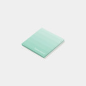 Post-it® Nuances de mousse de mer des rayures vertes jeunes (Incliné)