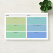 Post-it® Nuances de vert & bleu Organisateur quotidien (Bureau)