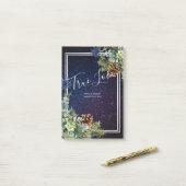 Post-it® Nuit étoilée Eucalyptus bleu chardon hiverMariage (Sur un bureau)