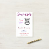 Post-it® numériser pour commander votre code Qr email site (Sur un bureau)