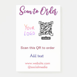 Post-it® numériser pour commander votre code Qr email site 