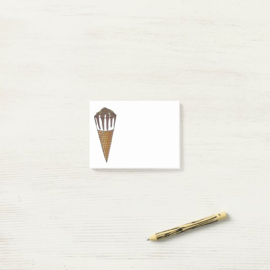 Post-it® Nutty Buddy Vanilla Ice Cream Cone Poster de la no (Sur un bureau)