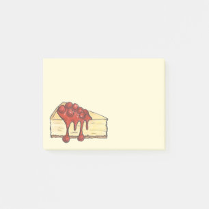 Post-it® NYC Cerise Cheesecake tranche de gâteau de pâtisse